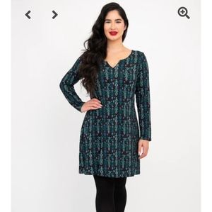 Blue sky Maggie long sleeve dress jewels bamboo 3xl